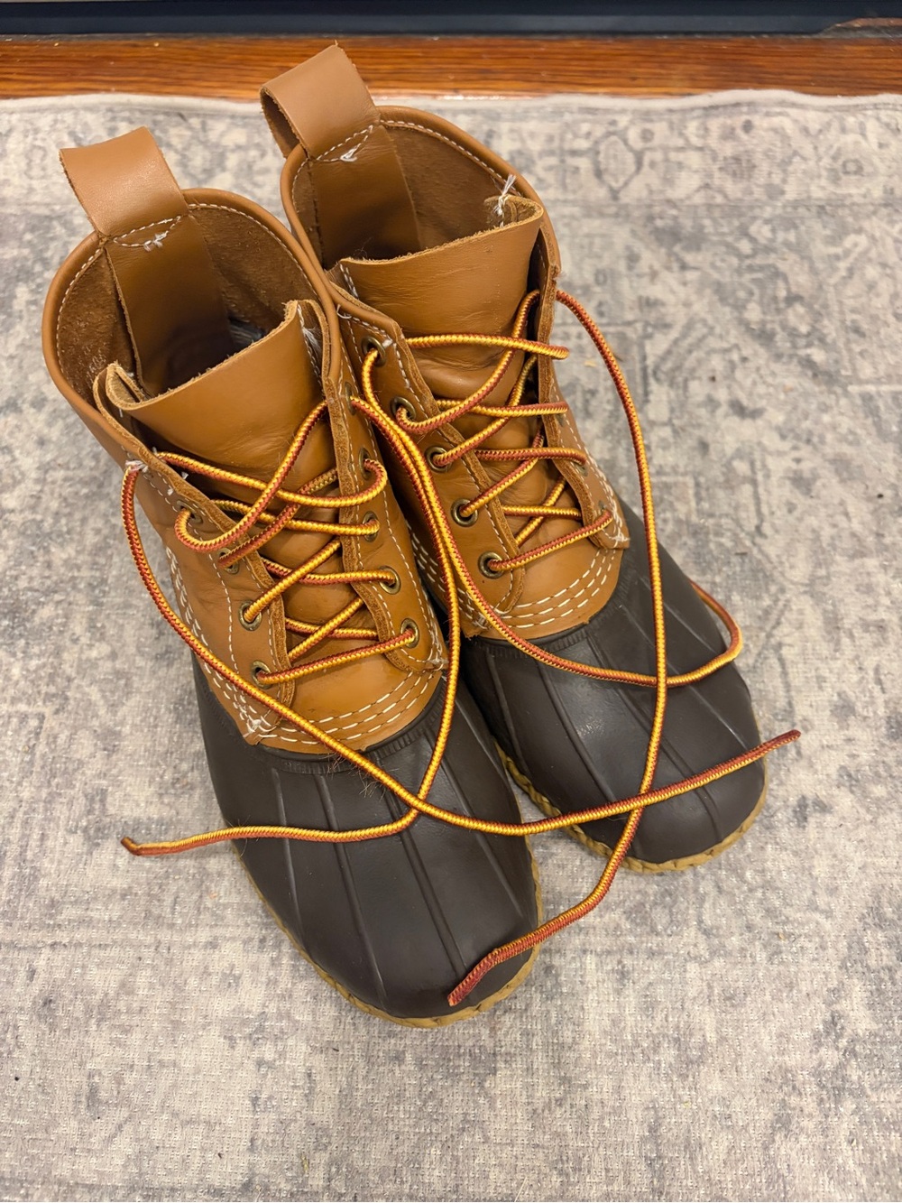 LL Bean Duck Boots 6” Size 8W